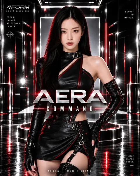 AERA in her black-and-red DON’T BLINK styling