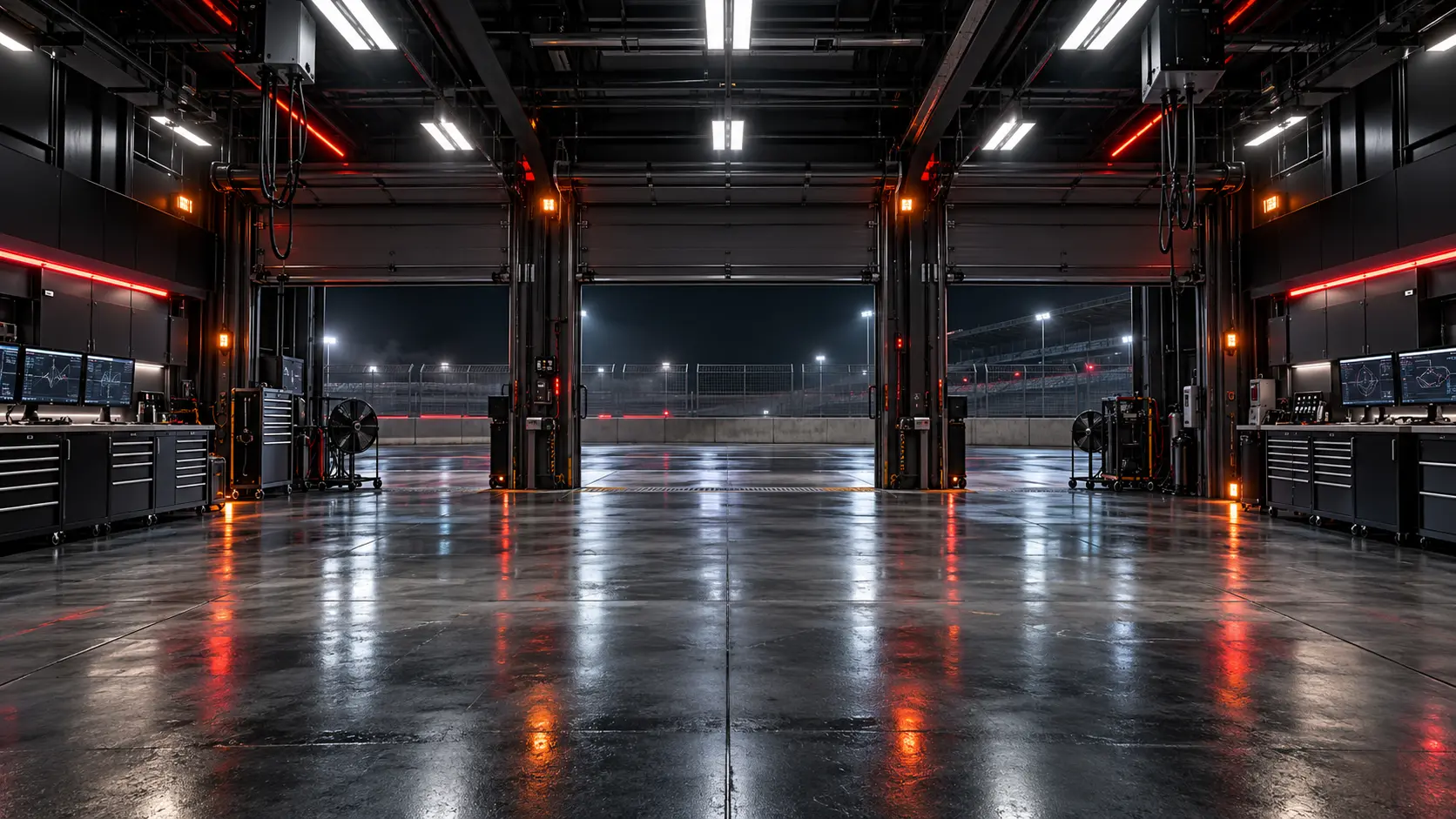The REDLINE pit garage