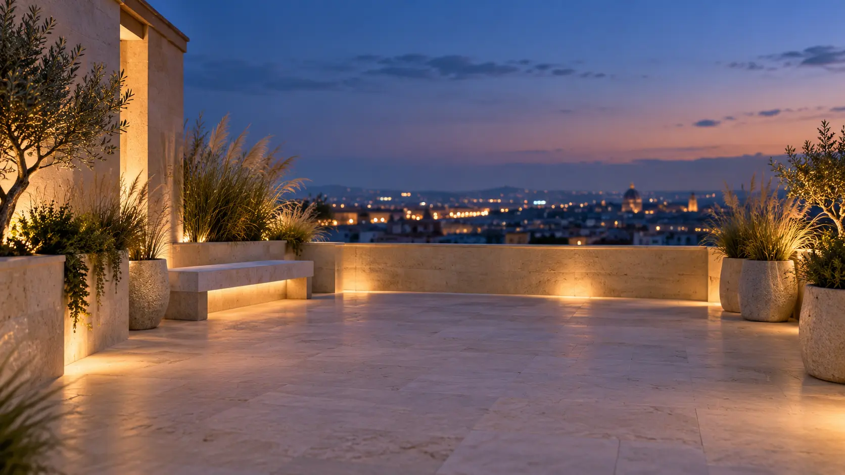 The SOFT LAUNCH Twilight Terrace environment