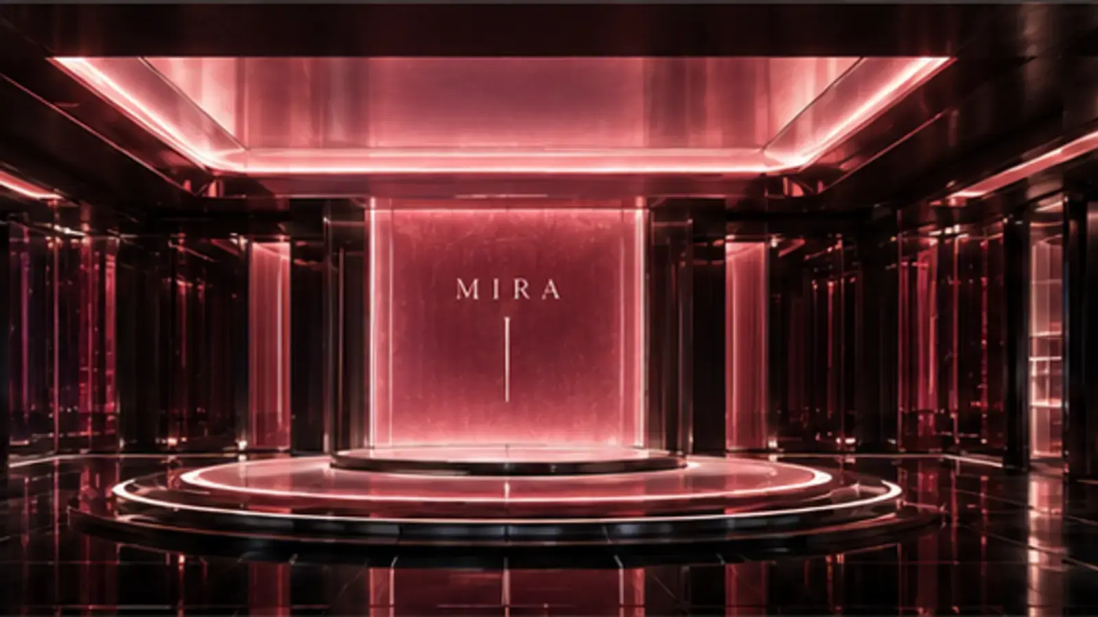 The rose-lit Garnet Room environment from TAKE FORM
