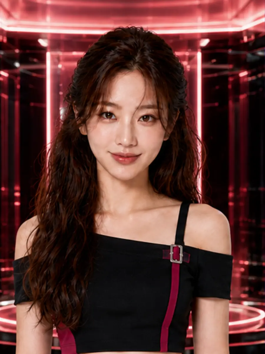 MIRA in Garnet Rose styling for TAKE FORM